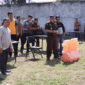 Ketua DPRD Tojo Una-una, Gusnar A. Suleman, Kapolres dan Kajari saat menghadiri lomba menembak pada HUT Bhayangkara 79 di lapangan tembak Mako Polres setempat , Selasa (10/6)