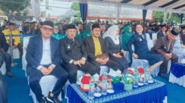 Bupati Ilham dan Ketua TP-PKK Tojo Una-Una Ibu Hajar Lawidu Hadir pada Pelantikan Bupati/ Wakil Parigi Moutong dan Banggai di Palu, Senin 2 Juni 2025