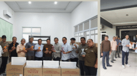 Bupati Ilham  Lawidu saat berkunjung di lokasi pengadaan bibit sawit unggul di PT Socfindo,Kabupaten Serdang Bedagai,Sumatera Utara,Selasa (3/6/2025).