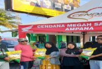 Bupati Tojo Una-Una, Ilham Lawidu, memimpin Car Free Day (CFD) “Maimo Molinja” dan penyaluran beras Stabilisasi Pasokan dan Harga Pangan (SPHP).