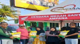 Bupati Tojo Una-Una, Ilham Lawidu, memimpin Car Free Day (CFD) “Maimo Molinja” dan penyaluran beras Stabilisasi Pasokan dan Harga Pangan (SPHP).