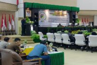  Fraksi PPP, Rinaldy saat memberikan tanggapan atas Pidato Pengantar Bupati terkait pertangunggungjawaban Pelaksanaan APBD tahun 2024, Rabu 23 Juli 2025
