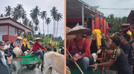 akil Bupati Tojo Una-Una, Hj. Surya Lapasiri, S.Sos., M.Si., memimpin langsung revitalisasi tradisi Posintuvu Raya Lupi.  Selasa (24 Juni 2025)