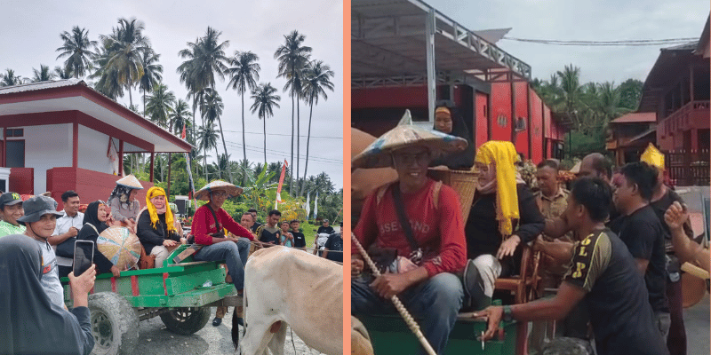 akil Bupati Tojo Una-Una, Hj. Surya Lapasiri, S.Sos., M.Si., memimpin langsung revitalisasi tradisi Posintuvu Raya Lupi.  Selasa (24 Juni 2025)