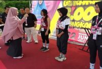 Antusiasme mewarnai Aksi Bergizi Promkes Fun Run 5K yang diikuti sekitar 500 peserta, termasuk banyak remaja putri usia 12-18 tahun, pada Sabtu (21/6/2025).