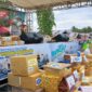 Ketua TP-PKK Tojo Una-una Ibu Hajar Lawidu,S.Kep.NS saat menyampaikan laporan kegiatan pada peluncuran Car Free Day Gerakan 6.000 Langkah Maimo Molinja, Minggu (22/6)