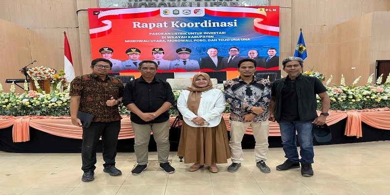 Wakil Bupati Tojo Una-Una, Hj. Surya, S.Sos., M.Si.menghadiri Rakor Pasokan Listrik di Ruang Pola Kantor Bupati Morowali Utara, Sabtu (9/8/2025).