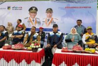 Wakil Bupati Touna, Hj.Surya, S.Sos,M.Si, saat menghadiri pembukaan POPDA di Kota Palu, Selasa (26/8/2025)