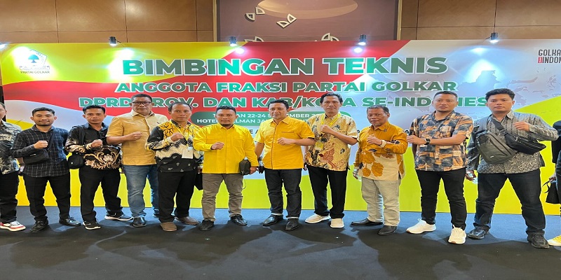 Bupati Touna, Ilham Lawidu, memimpin delegasi Fraksi Golkar dalam Bimbingan Teknis (Bimtek) Tahap I Partai Golkar yang berlangsung di Hotel Pullman, Jakarta, Selasa (16/9/2025).
