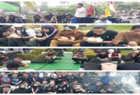 Forkopimda Touna, termasuk Bupati Ilham Lawidu, Kapolres AKBP Yanna Djayawidya, Kajari Dr. Rizky Fachrurrozi, Dandim 1307/Poso Letkol Arm Edy Yulian Budiargo, Ketua DPRD Gusnar A. Suleman, mengawal ratusan mahasiswa PSDKU Universitas Tadulako Tojo Una-Una (UNTAD Touna) yang menggelar aksi damai, Senin (1/9/2025). 
