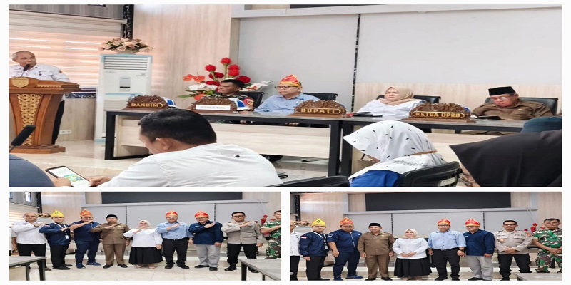 Wakil Bupati Tojo Una-Una, Hj. Surya, S.Sos., M.Si., memimpin langsung penyambutan Tim Ekspedisi Patriot Kementerian Transmigrasi di ruang rapat kantor bupati, Rabu (3/9/2025).
