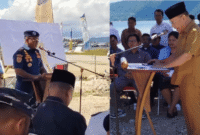 Pemerintah Kabupaten Banggai Kepulauan resmi memulai pembangunan tahap I Pelabuhan Salakan, Senin (13/10/2025)