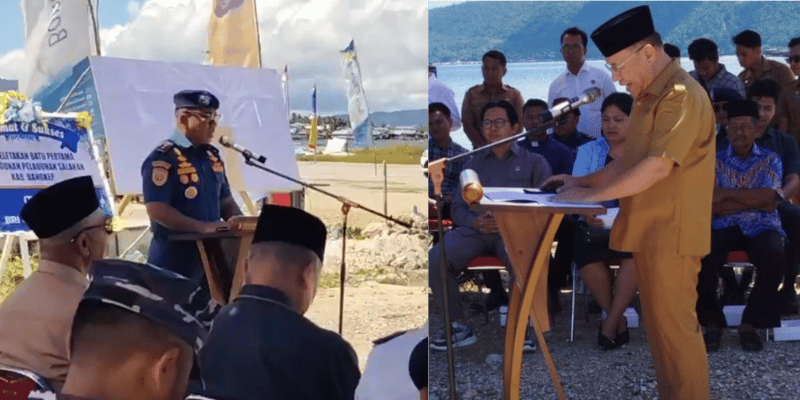 Pemerintah Kabupaten Banggai Kepulauan resmi memulai pembangunan tahap I Pelabuhan Salakan, Senin (13/10/2025)
