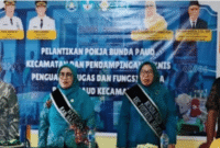 Pelantikan Kelompok Kerja (Pokja) Bunda PAUD Kecamatan disertai kegiatan Pendampingan Teknis Penguatan Tugas dan Fungsi Pokja Bunda PAUD digelar di Kantor Camat Desa Kombutokan, Kecamatan Totikum Selatan, Kamis (23/10/2025).