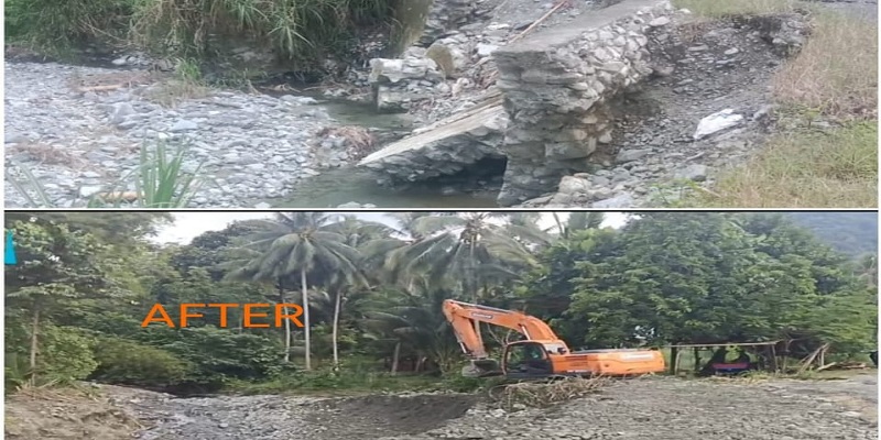Satu unit ekskavator yang diturunkan khusus di lokasi normalisasi sungai. (ist)