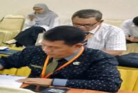 Plt. Kadishub Touna, Arman K. Tambilalo saat mengikuti seleksi terbuka (JPT) Pratama saat menyusun Makalah di Hotel Ananda Ampana pada Rabu 5 November 2025 lalu. 