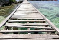 Kondisi jembatan objek wisata Pulau Papan (ist)