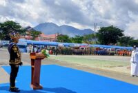 Upacara peringatan HUT Tojo Una- una dipimpin langsung oleh Gubernur Sulawesi Tengah, Dr. H. Anwar Hafid, M.Si, yang bertindak sebagai Inspektur Upacara, Kamis (18/12/25).