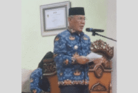 Bupati Banggai Kepulauan, Rusli Moidady saat menghadiri peringatan Isra Miraj Nabi Muhammad SAW 1447 Hijriyah, Senin (19/01/2026).