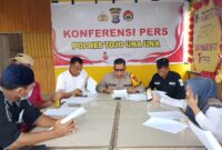 Konferensi pers Polres Tojo Una- una. (ist)