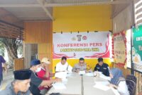 Suasana konferensi pers dugaan kasus pencabulan anak yang dipimpin Wakapolres Touna di kantin Mapolres setempat, Rabu (24/2/2026).