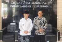 Rusli Moidady, S.T., M.T., AIFO, didampingi Wakil Ketua I DPRD Bangkep, Rusdin Sinaling, menyambangi Kantor Direktorat Jenderal Perimbangan Keuangan Kementerian Keuangan (Kemenkeu) RI, Jumat (13/3/2026). 