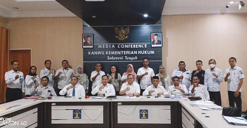 Sekretaris Daerah (Sekda), Muh. Aris Susanto, S.E., M.E. menggelar audiensi dengan Kepala Kantor Wilayah (Kakanwil) Kementerian Hukum dan HAM Sulawesi Tengah, Rakhmad Renaldy, di Palu, Rabu (11/3/2026).