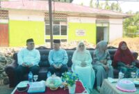 Bupati Banggai Kepulauan Rusli Moidady, menghadiri doa bersama sekaligus peletakan batu pertama pembangunan Masjid At-Taqwa di Desa Oluno, Kecamatan Bulagi, Sabtu (18/4/2026).