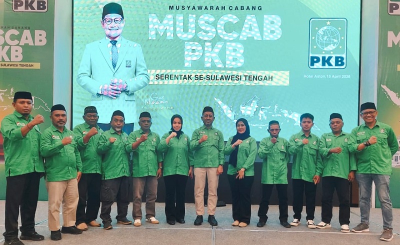 Ketua dan pengurus DPC PKB Bangkep hadiri Muscab di Hotel Aston Palu, Senin (20/4/26).