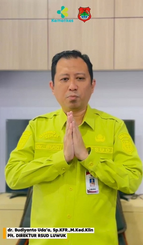 Direktur RSUD Luwuk, dr. Budiyanto Uda’a, Sp.KFR., M.Ked.Klin.