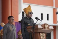 Bupati Ilham Lawidu saat Irub di Hardiknas 2026, Senin (4/5/2026).