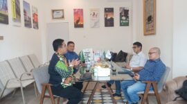 Pengurus DPP PJS diterima Ketua Dewan Kehormatan DPP PJS, Farid Aljawi di kantor Tursina Tour, Selasa (05/05/2026) di Jakarta.