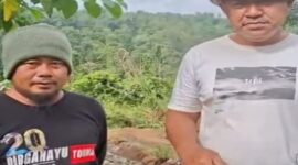Kadis PUPR Tojo Una-Una, Asfan Supu bersama Kabid Bina Marga Andi Laskaria meninjau langsung lokasi perbaikan ruas jalan di Dusun Paria, Minggu (17/5/2026).