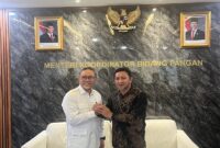 Bupati Tojo Una-Una, Ilham Lawidu, bertemu Menko Pangan, Zulkifli Hasan, di Jakarta, Senin (11/5/2026), membahas dukungan program strategis untuk kemajuan Tojo Una-Una