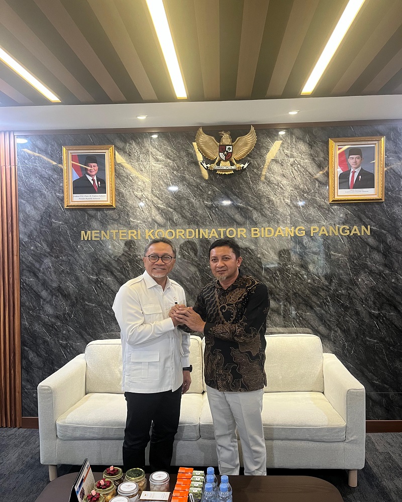 Bupati Tojo Una-Una, Ilham Lawidu, bertemu Menko Pangan, Zulkifli Hasan, di Jakarta, Senin (11/5/2026), membahas dukungan program strategis untuk kemajuan Tojo Una-Una
