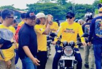 Bupati Tojo Una-Una, Ilham Lawidu, resmi membuka Jambore Yamaha RX King Indonesia Regional VI Sulawesi di Lapangan Kota Bumi Mas Uemalinku, Kecamatan Ratolindo, Sabtu (28/6/2026)
