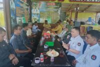 Pengurus DPD II Partai Golkar Tojo Una-Una menerima kunjungan kerja KPU dan Bawaslu Kabupaten Tojo Una-Una di Pendopo Taliku Banua Abdan Lasawedi, Kelurahan Uemalingku, Senin (22/6/2026).