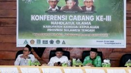 Bupati Banggai Kepulauan, Rusli Moidady, S.T., M.T., AIFO, menghadiri sekaligus membuka Konferensi Cabang (Konfercab) ke-III Nahdlatul Ulama Kabupaten Banggai Kepulauan, Minggu (31/5/26).