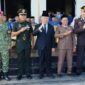 Bupati Banggai Kepulauan, Rusli Moidady, S.T.M.T, AIFO membacakan sambutan Kepala Badan Pembinaan Ideologi Pancasila (BPIP) Republik Indonesia pada upacara peringatan Hari Lahir Pancasila yang digelar Senin, (1/6/26).