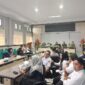Sekretaris Daerah, Alfian Matajeng, didampingi Wakapolres Tojo Una-Una Kompol Junus Djoni Achpah dan Pabung Kodim 1307/Poso di Ampana Mayor Kingking memimpin rapat koordinasi persiapan HUT ke-81 RI di ruang rapat Kantor Bupati Tojo Una-Una, Rabu (24/6/2026).