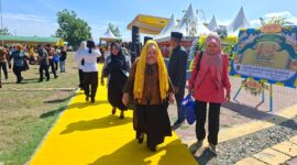 Wakil Bupati Tojo Una-Una Surya Lapasiri menghadiri puncak peringatan HUT ke-18 Kabupaten Sigi, Rabu (24/6/2026).