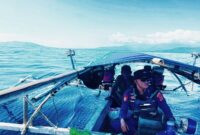 Tim Satpolairud Polres Tojo Una-Una bersama Tim SAR Gabungan melakukan pencarian nelayan yang dilaporkan hilang di perairan Tojo Una-Una. (Foto: Istimewa)