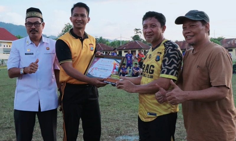 Lantas FC berhasil juara dalam turnamen Bhayangkara Cup 2026 Touna, di Lapangan Bakti Satria Polres Touna, Rabu (1/7/2026).