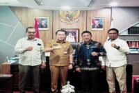 Bupati Ilham S. Lawidu didampingi Sekretaris Daerah Alfian Matajeng dan Kepala BPKAD Dr. Rismanto Laide saat melakukan rangkaian audiensi di DPR RI, Kementerian Keuangan, Kementerian Dalam Negeri, dan Kementerian PPN/Bappenas, Jakarta, pada 6–8 Juli 2026.