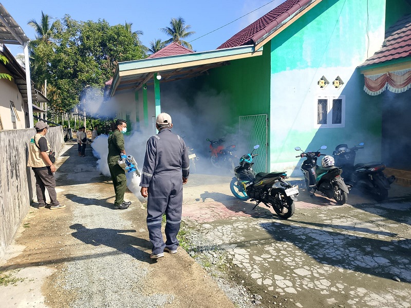  Pemerintah Kabupaten Tojo Una-Una melalui Dinas Kesehatan bergerak cepat melakukan fogging di Kelurahan Uemalingku, Sabtu (18/7/2026).